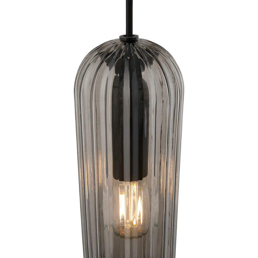 Nordlux - Pakabinamas šviestuvas ant laido MIELLA 3xE27/25W/230V juoda/dūminė