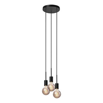 Nordlux - Pakabinamas šviestuvas ant laido PACO 3xE27/25W/230V juodas