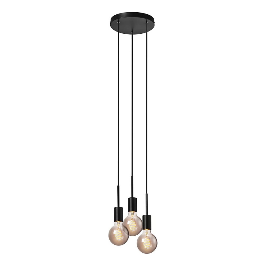 Nordlux - Pakabinamas šviestuvas ant laido PACO 3xE27/25W/230V juodas