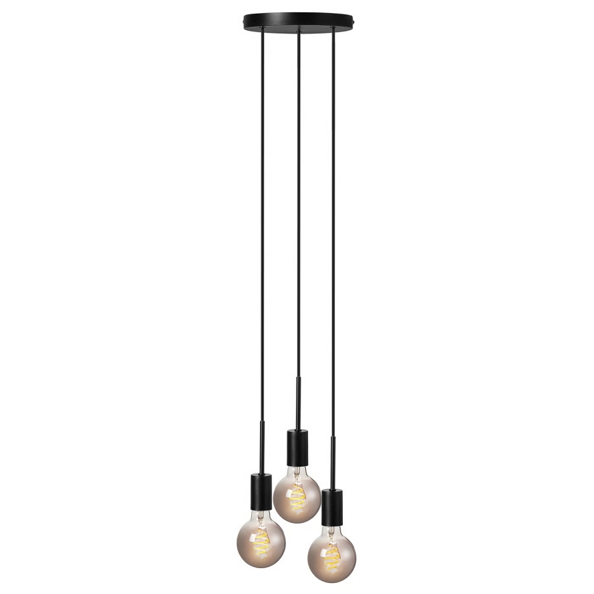 Nordlux - Pakabinamas šviestuvas ant laido PACO 3xE27/25W/230V juodas