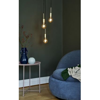 Nordlux - Pakabinamas šviestuvas ant laido PACO 3xE27/25W/230V, žalvarinis