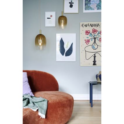 Nordlux - pakabinamas šviestuvas ant laido UMA 1xE27/40W/230V Ø 18 cm ruda/dūminė