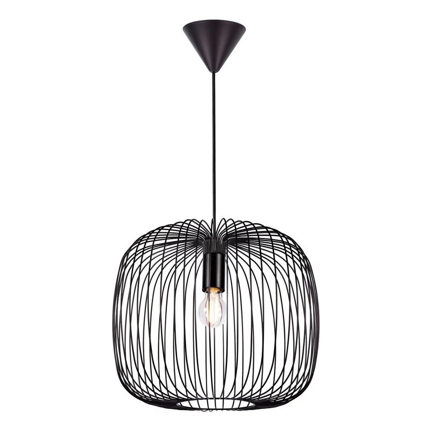 Nordlux - Pakabinamas šviestuvas BERONI ant laido 1xE27/60W/230V juodas, skersmuo 40 cm