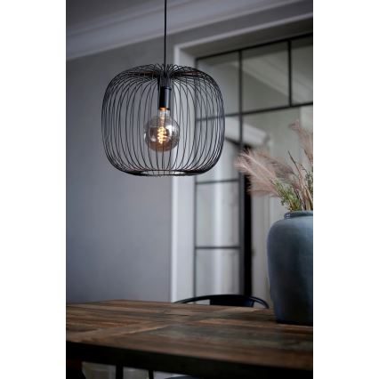 Nordlux - Pakabinamas šviestuvas BERONI ant laido 1xE27/60W/230V juodas, skersmuo 40 cm