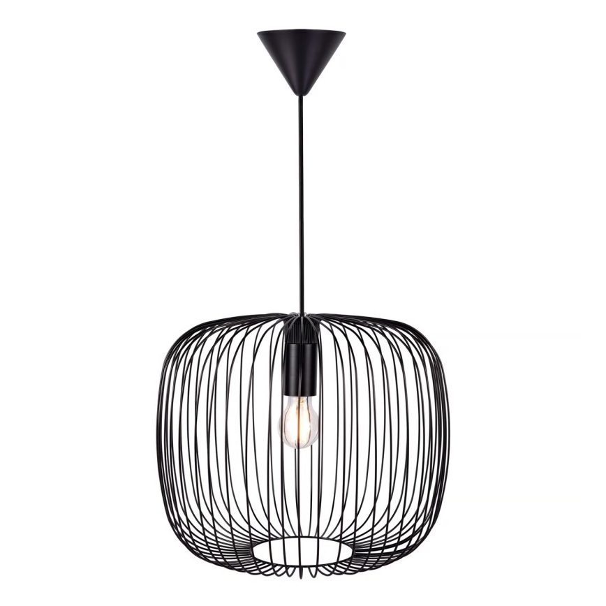 Nordlux - Pakabinamas šviestuvas BERONI ant laido 1xE27/60W/230V juodas, skersmuo 40 cm