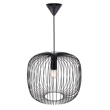 Nordlux - Pakabinamas šviestuvas BERONI ant laido 1xE27/60W/230V juodas, skersmuo 40 cm
