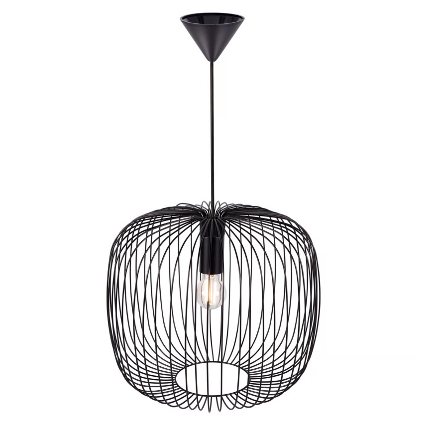 Nordlux - Pakabinamas šviestuvas BERONI ant laido 1xE27/60W/230V juodas, skersmuo 40 cm