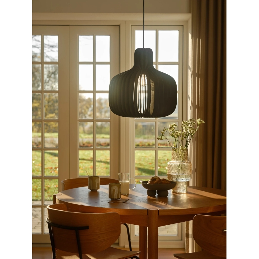 Nordlux - Pakabinamas šviestuvas HAZO ant laido 1xE27/60W/230V juodas