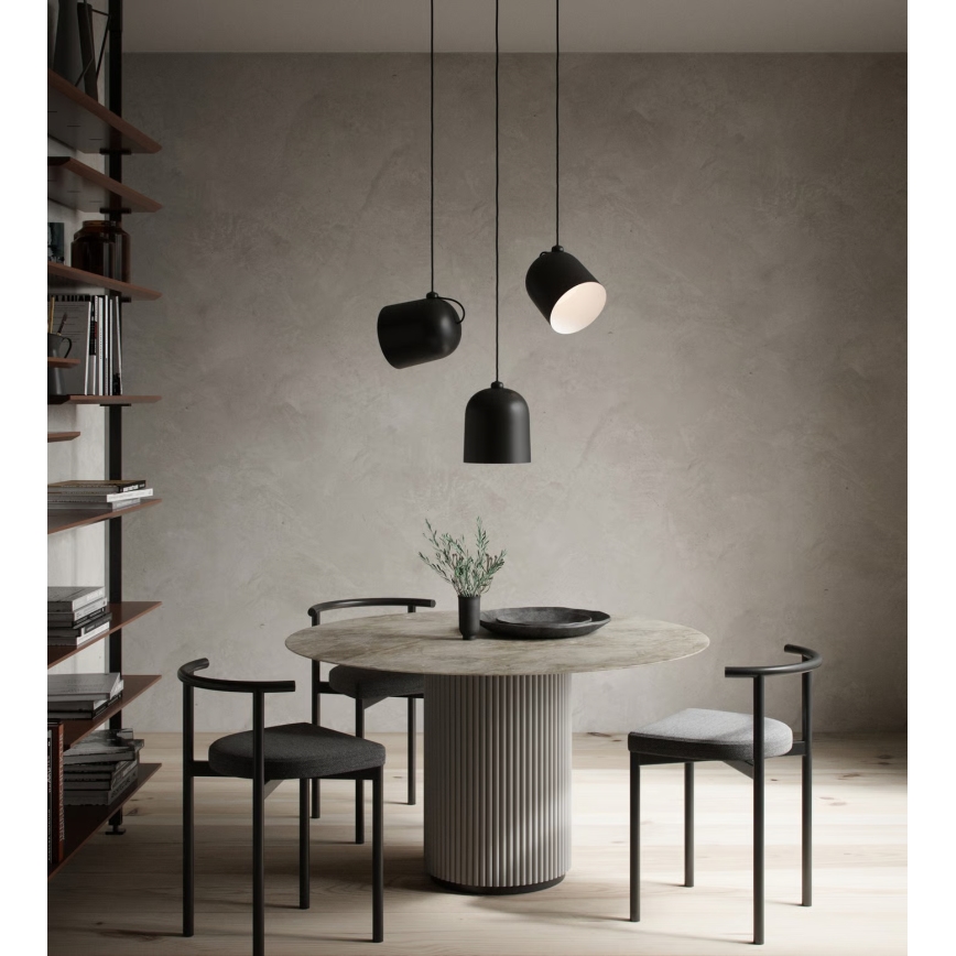 Nordlux - Pakabinamas šviestuvas su laidu ANGLE 1xE27/25W/230V juodas