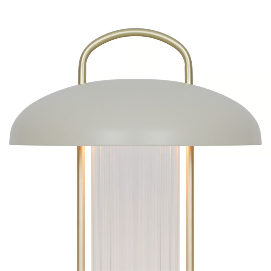 Nordlux - įkraunamas, šviesumą reguliuojantis jutiklinis stalinis LED šviestuvas MIRANO LED/3W/3,7V, smėlio spalvos