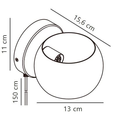 Nordlux - Pritemdomas sieninis akcentinis šviestuvas BELIR 1xG9/5W/230V smėlio spalva