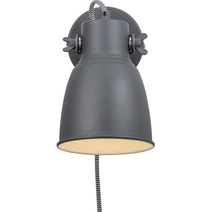Nordlux - Sieninis akcentinis šviestuvas ADRIAN 1xE27/25W/230V antracitas