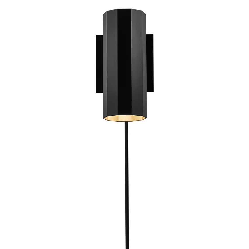 Nordlux - Sieninis akcentinis šviestuvas ALANIS 1xGU10/15W/230V juoda