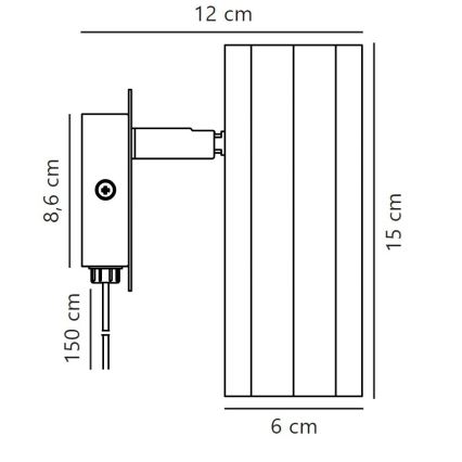 Nordlux - Sieninis akcentinis šviestuvas ALANIS 1xGU10/15W/230V juoda