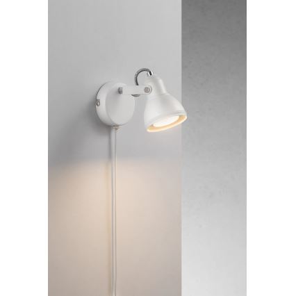 Nordlux - Sieninis akcentinis šviestuvas ASLAK 1xGU10/35W/230V balta