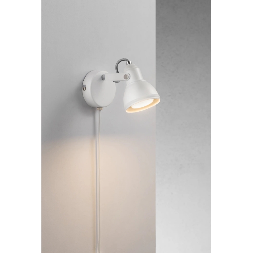 Nordlux - Sieninis akcentinis šviestuvas ASLAK 1xGU10/35W/230V balta