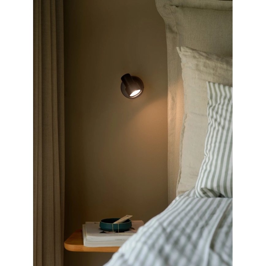 Nordlux - Sieninis akcentinis šviestuvas BOSTON 1xGU10/5W/230V juoda