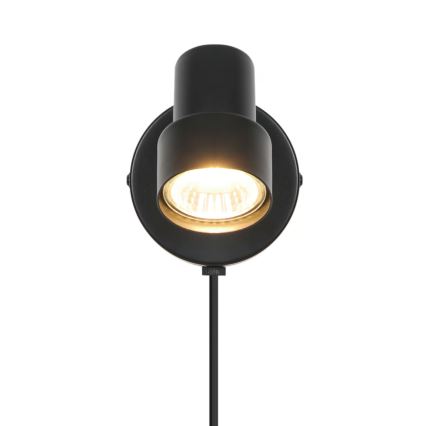 Nordlux - Sieninis akcentinis šviestuvas BOSTON 1xGU10/5W/230V juoda