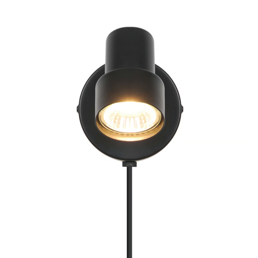 Nordlux - Sieninis akcentinis šviestuvas BOSTON 1xGU10/5W/230V juoda