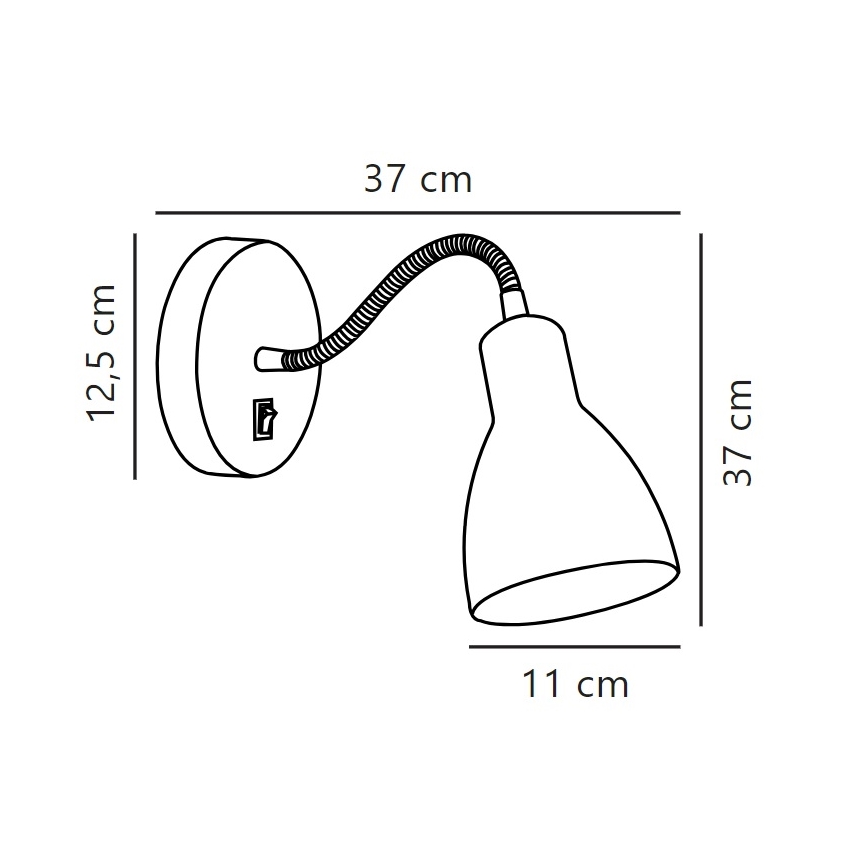 Nordlux - Siena flexible Akcentinis šviestuvas CYCLONE 1xE14/15W/230V balta