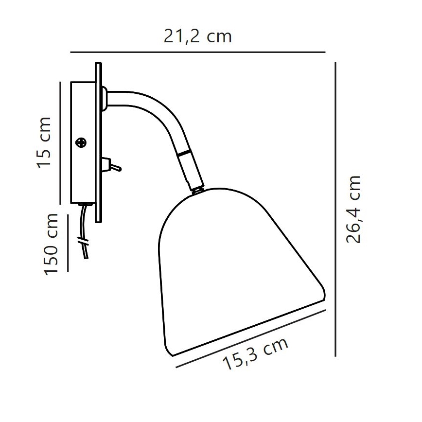 Nordlux - Sieninis akcentinis šviestuvas FLEUR 1xE14/15W/230V