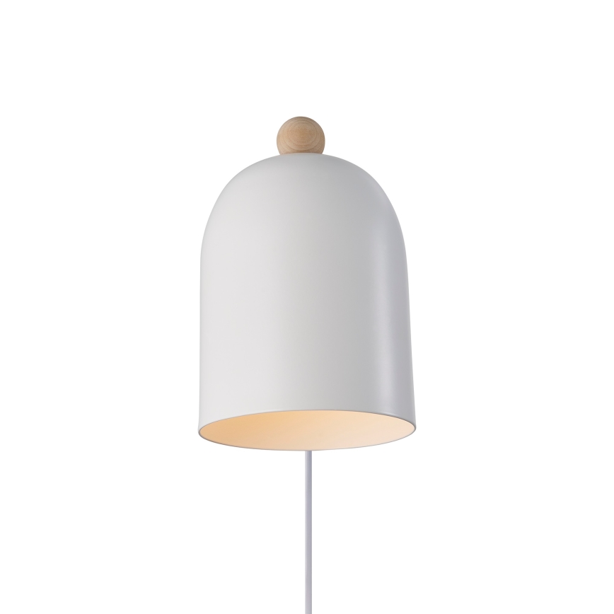 Nordlux - Sieninis akcentinis šviestuvas GASTON 1xE27/15W/230V balta