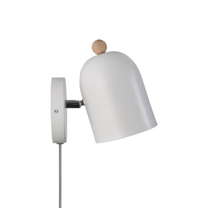 Nordlux - Sieninis akcentinis šviestuvas GASTON 1xE27/15W/230V balta