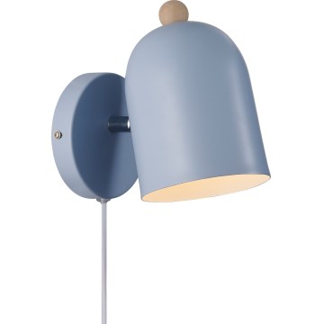 Nordlux - Sieninis akcentinis šviestuvas GASTON 1xE27/15W/230V mėlyna