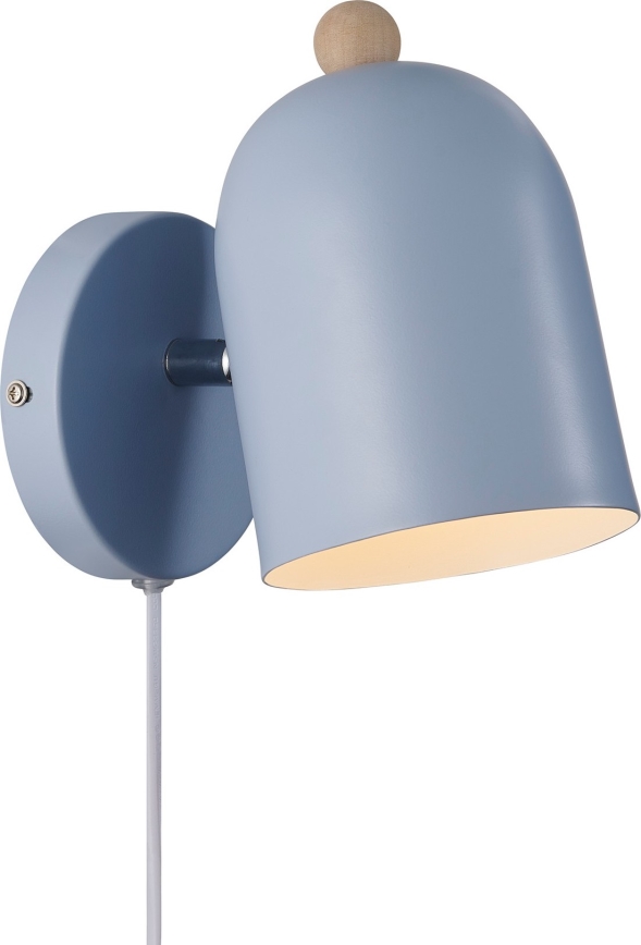 Nordlux - Sieninis akcentinis šviestuvas GASTON 1xE27/15W/230V mėlyna