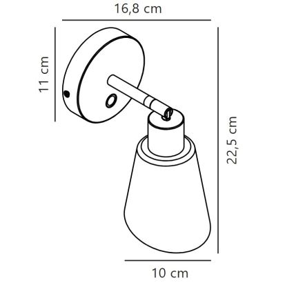 Nordlux - Sieninis akcentinis šviestuvas MOLLI 1xE14/25W/230V
