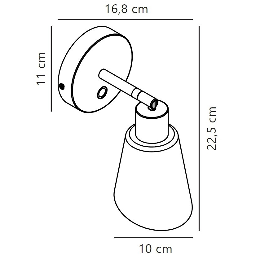 Nordlux - Sieninis akcentinis šviestuvas MOLLI 1xE14/25W/230V