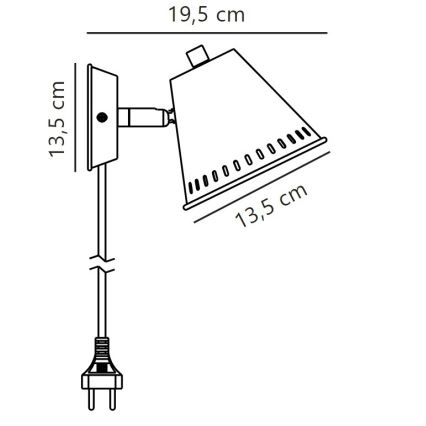 Nordlux - Sieninis akcentinis šviestuvas PINE 1xGU10/15W/230V