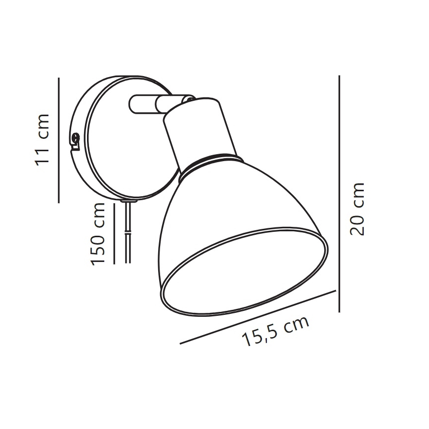 Nordlux - Sieninis akcentinis šviestuvas POP 1xE27/18W/230V balta