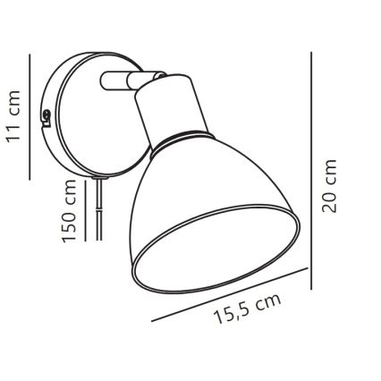 Nordlux - Sieninis akcentinis šviestuvas POP 1xE27/18W/230V juoda/auksas