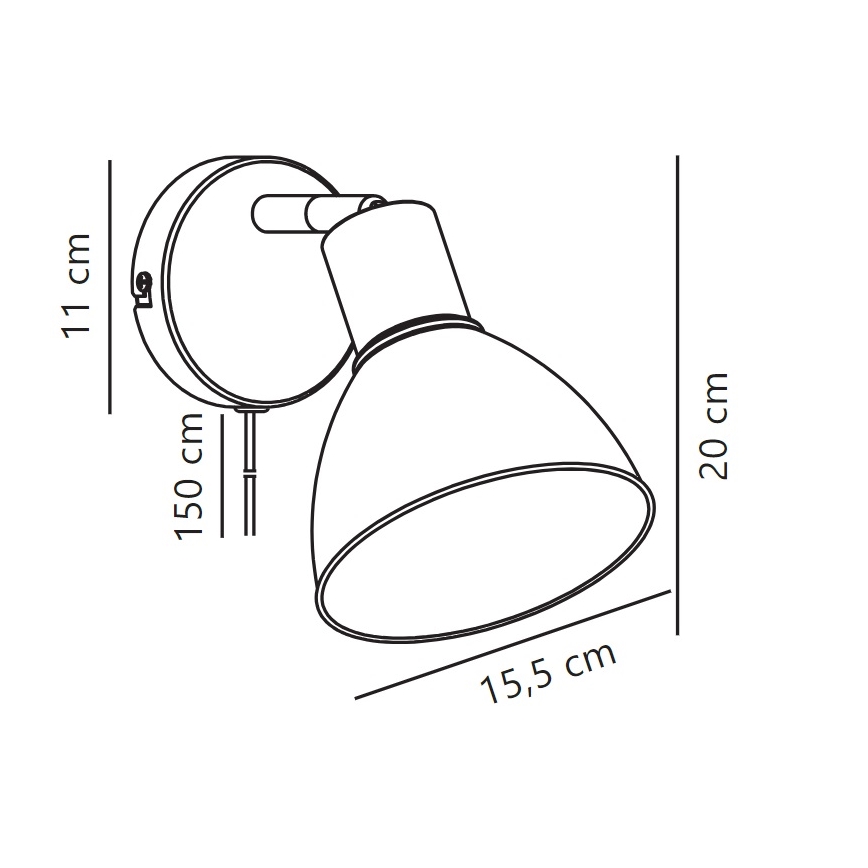 Nordlux - Sieninis akcentinis šviestuvas POP 1xE27/18W/230V juoda/auksas