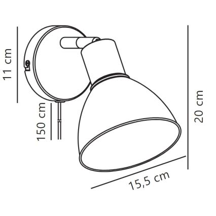 Nordlux - Sieninis akcentinis šviestuvas POP 1xE27/18W/230V smėlio spalva