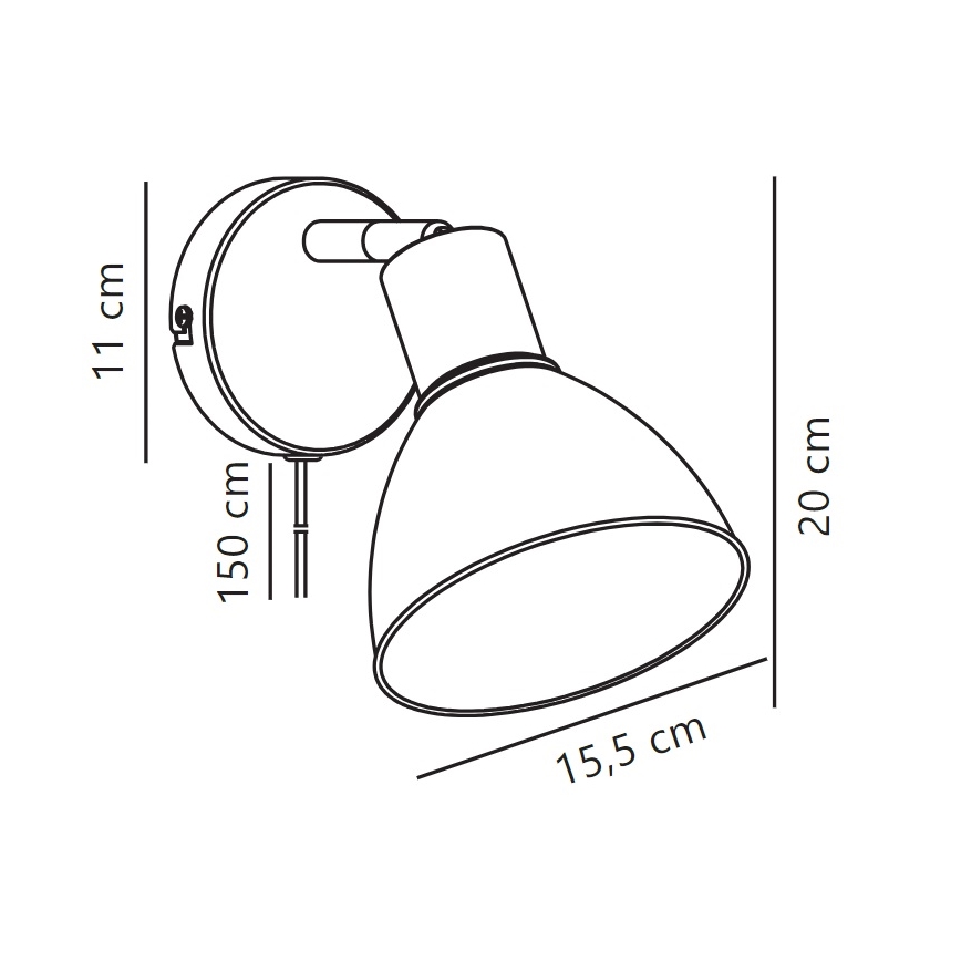 Nordlux - Sieninis akcentinis šviestuvas POP 1xE27/18W/230V smėlio spalva