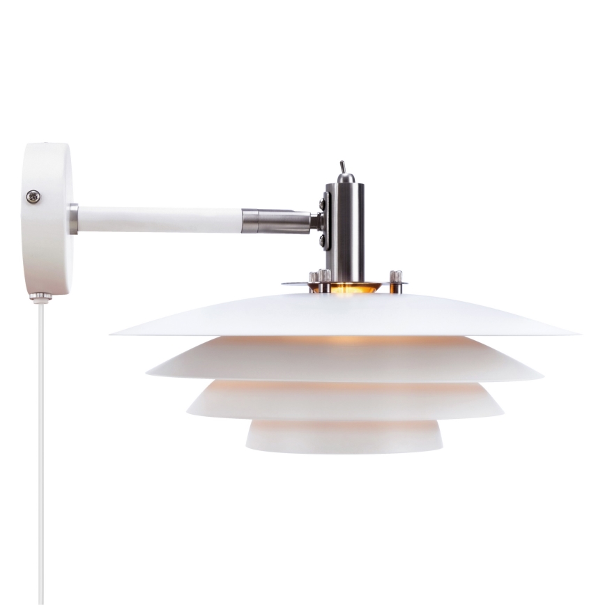 Nordlux - Sieninis šviestuvas BRETAGNE 1xG9/25W/230V balta