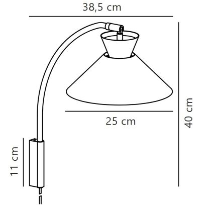 Nordlux - Sieninis šviestuvas DIAL 1xE27/40W/230V balta