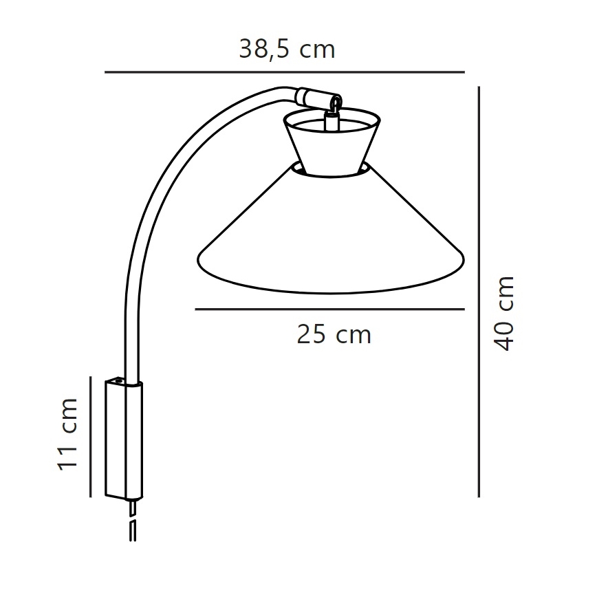 Nordlux - Sieninis šviestuvas DIAL 1xE27/40W/230V balta
