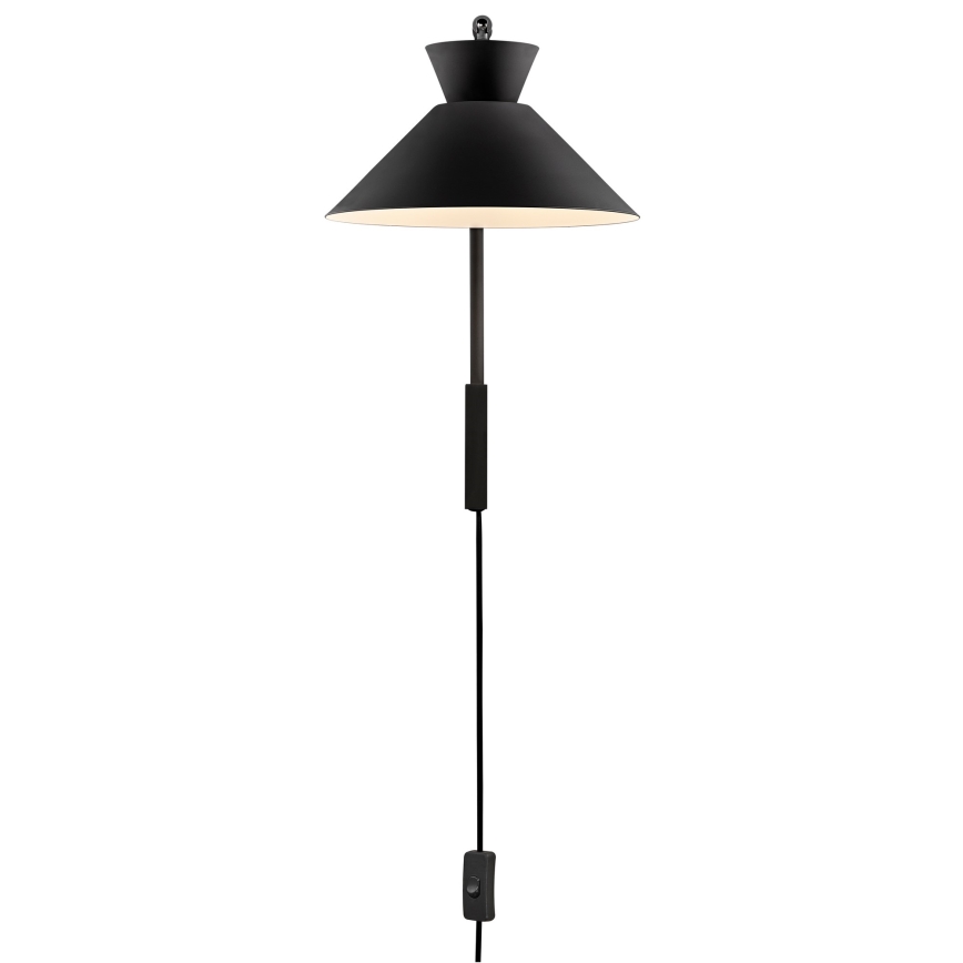 Nordlux - Sieninis šviestuvas DIAL 1xE27/40W/230V juoda