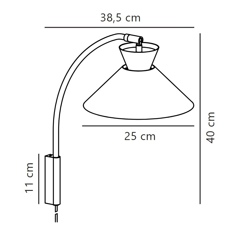 Nordlux - Sieninis šviestuvas DIAL 1xE27/40W/230V juoda