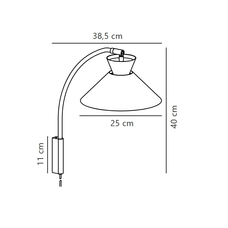 Nordlux - Sieninis šviestuvas DIAL 1xE27/40W/230V pilka