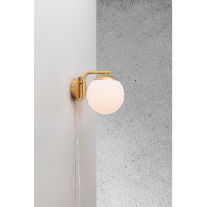 Nordlux - Sieninis šviestuvas GRANT 1xE14/40W/230V auksas
