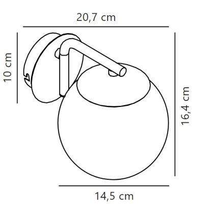 Nordlux - Sieninis šviestuvas GRANT 1xE14/40W/230V auksas