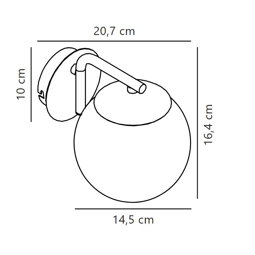 Nordlux - Sieninis šviestuvas GRANT 1xE14/40W/230V auksas