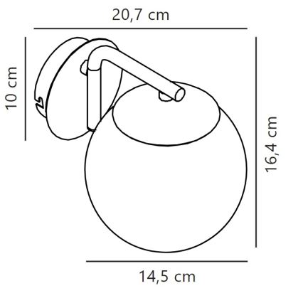 Nordlux - Sieninis šviestuvas GRANT 1xE14/40W/230V juoda
