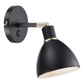 Nordlux - Sieninis šviestuvas RAY 1xE14/25W/230V juodas