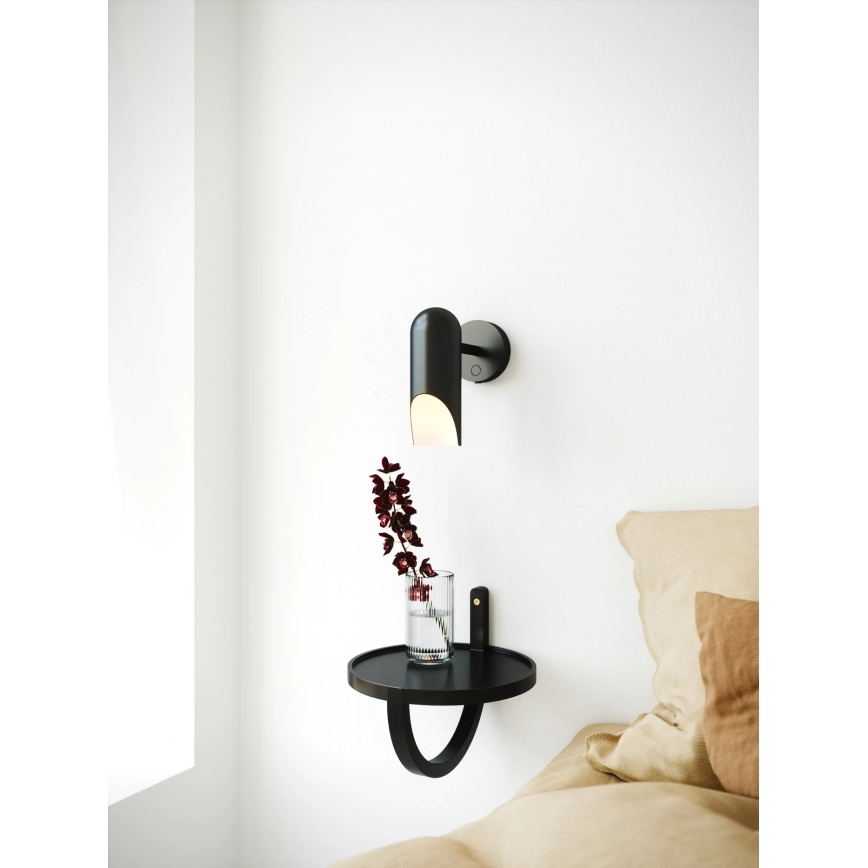 Nordlux - Sieninis šviestuvas ROCHELLE 1xGU10/8W/230V juodas
