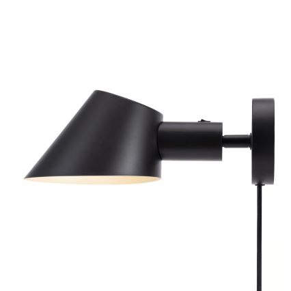 Nordlux - Sieninis šviestuvas STAY 1xE27/60W/230V juodas